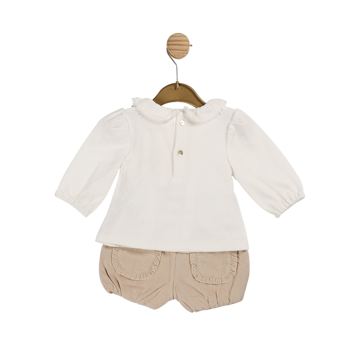 Beige Needlecord Top and Bloomers