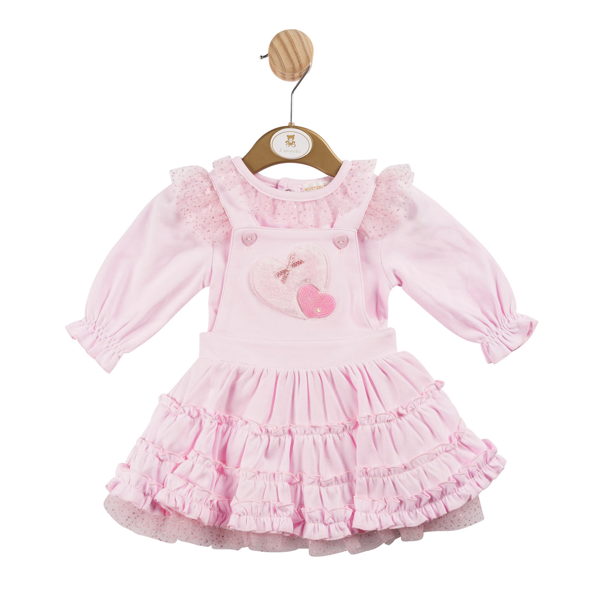 Fur Heart Top & Pinafore