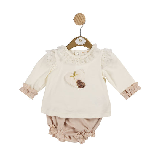 Ivory Heart Top and Bloomer