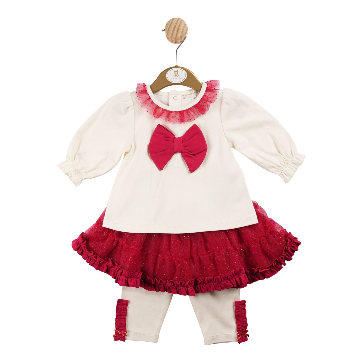 Red Top and Tutu Legging Set