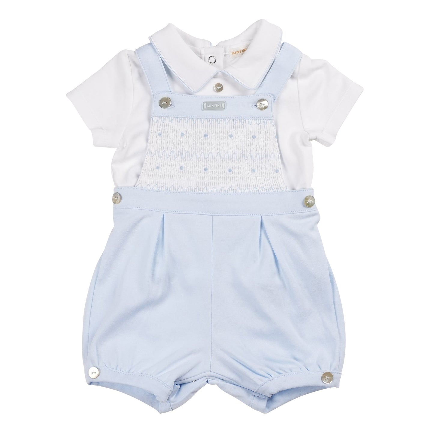 MB6242A | Top & Dungaree-White/Blue-In Stock