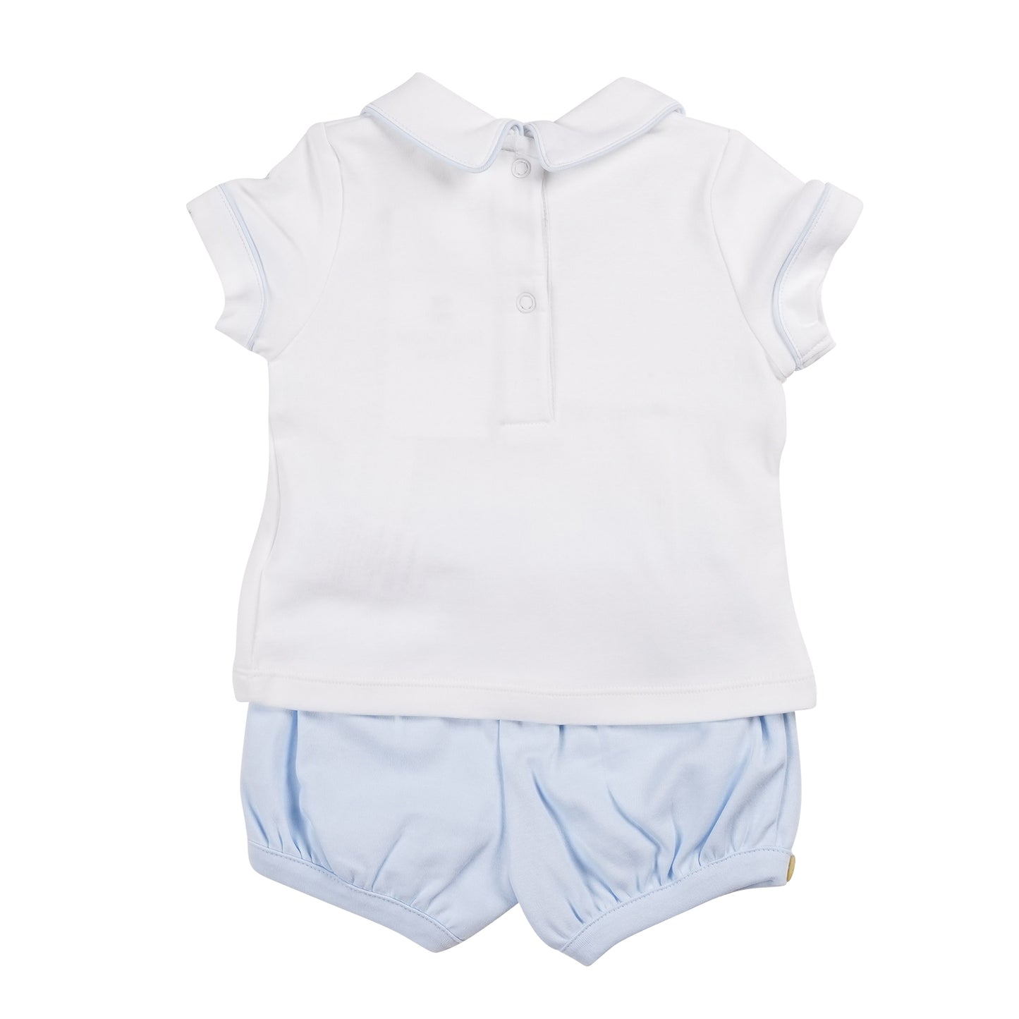 Blue Smocked Collared Top & Short