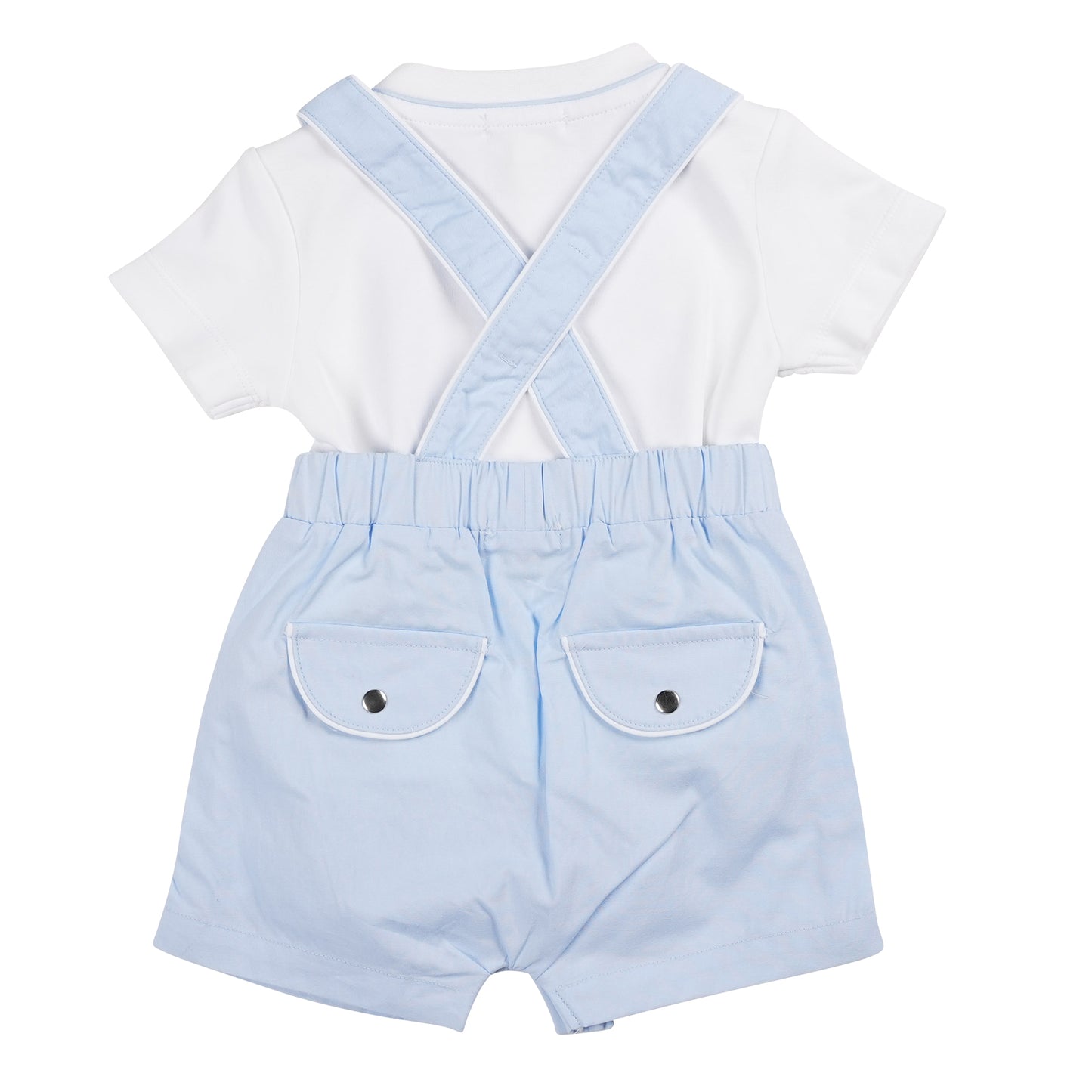 Blue Boat Top & Romper Dungaree