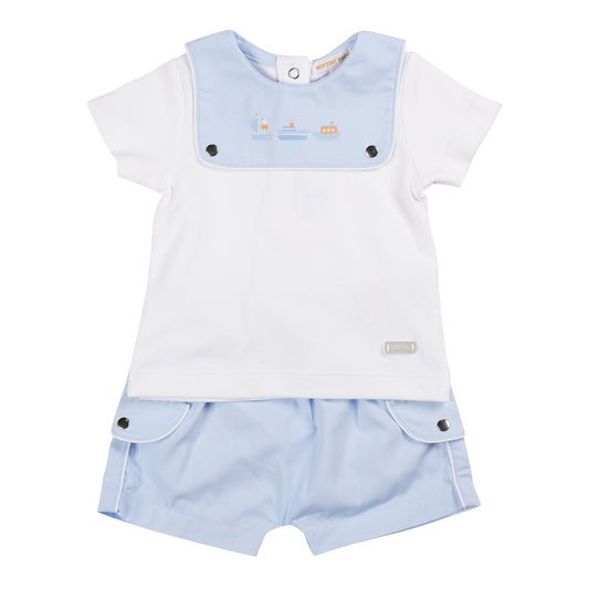 Blue Boat Top & Bloomer Short