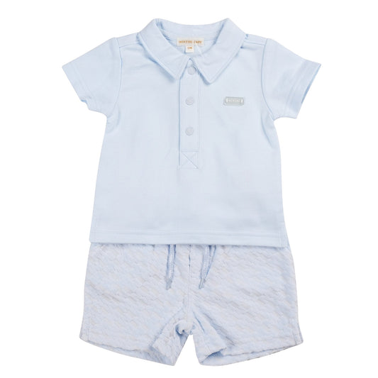 MB6302 | Polo Top & Short-Blue-In Stock