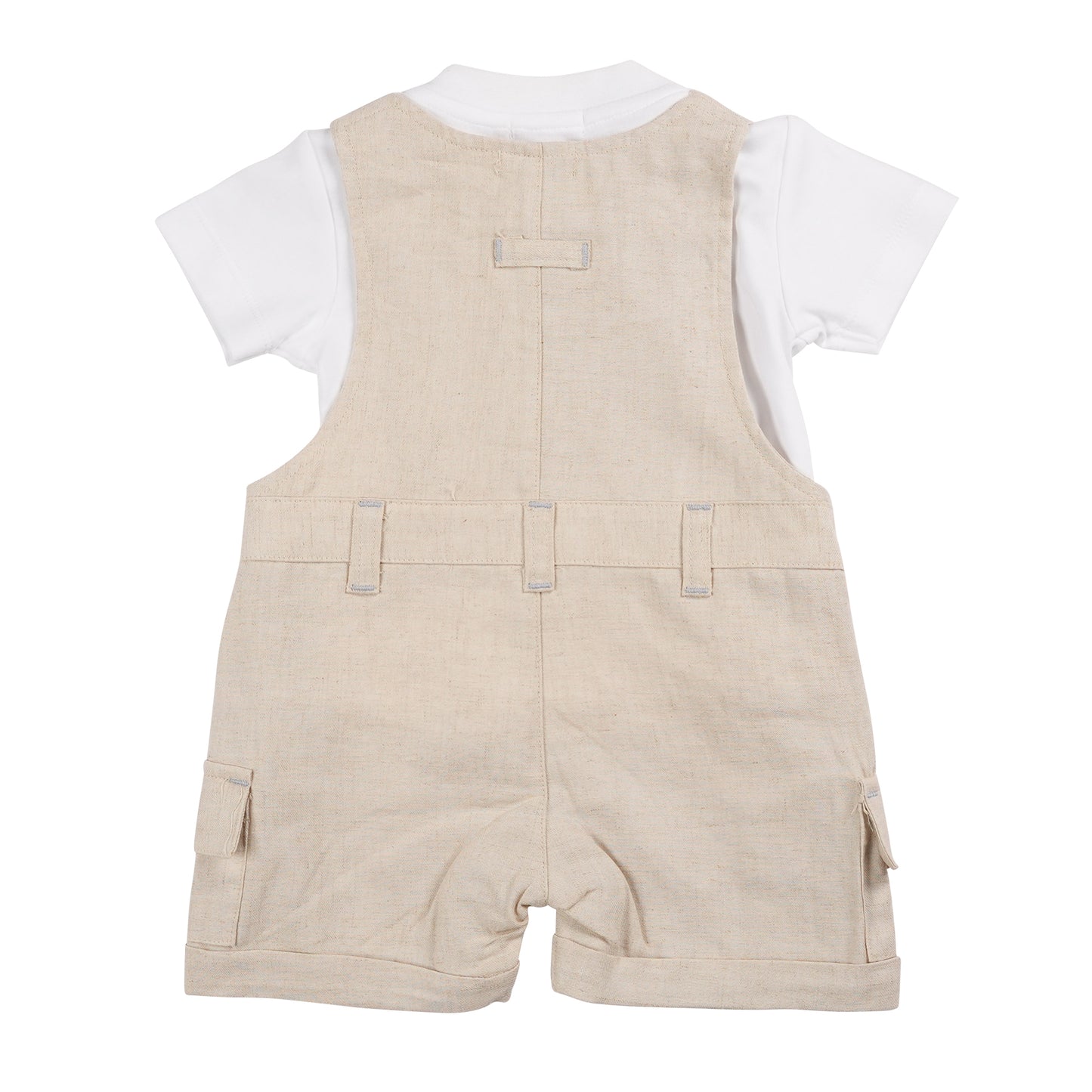 Beige Cargo T-Shirt & Short Dungaree