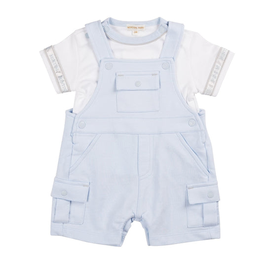 MB6329 | Top & Short Dungaree-Blue-In Stock