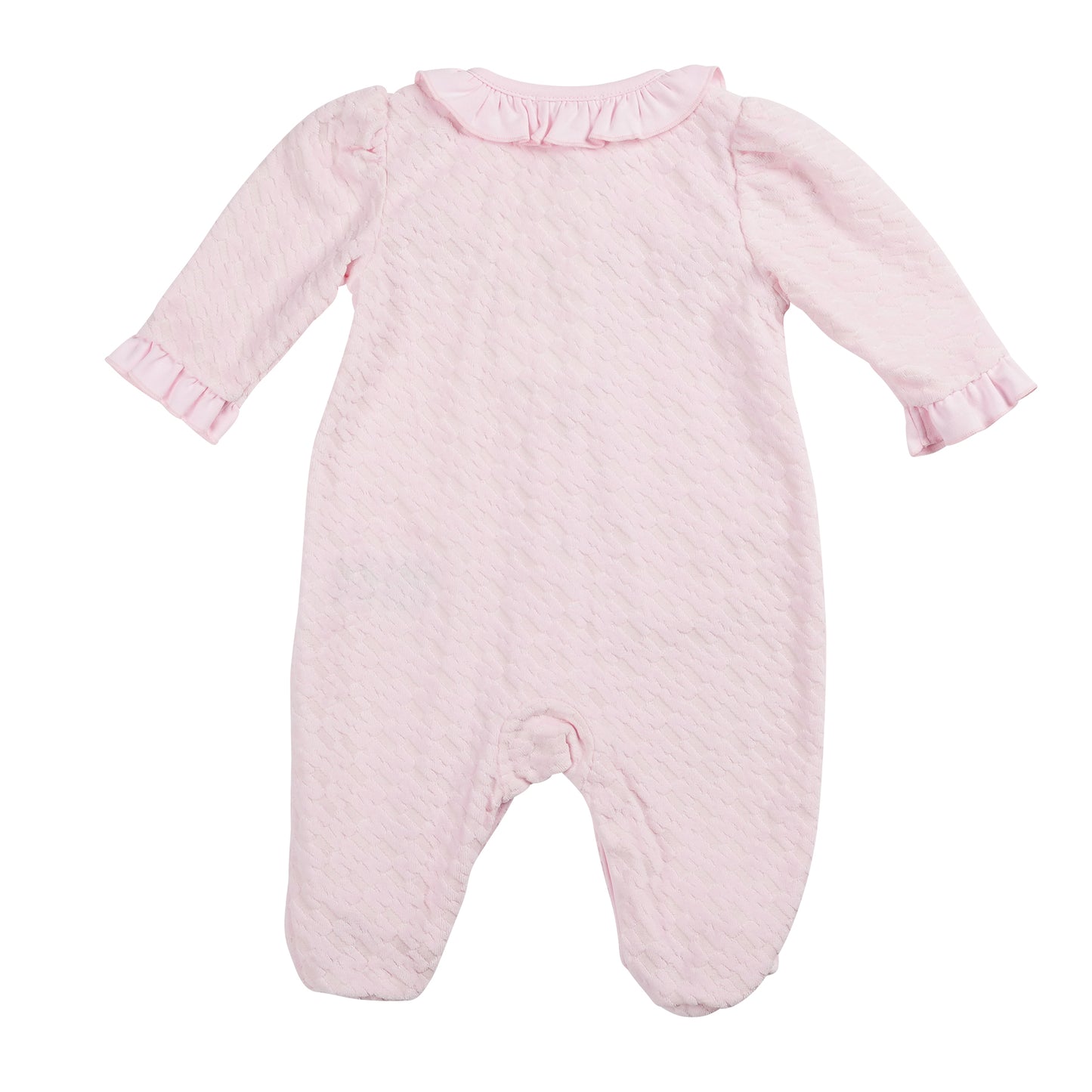 Pink Velour Babygrow