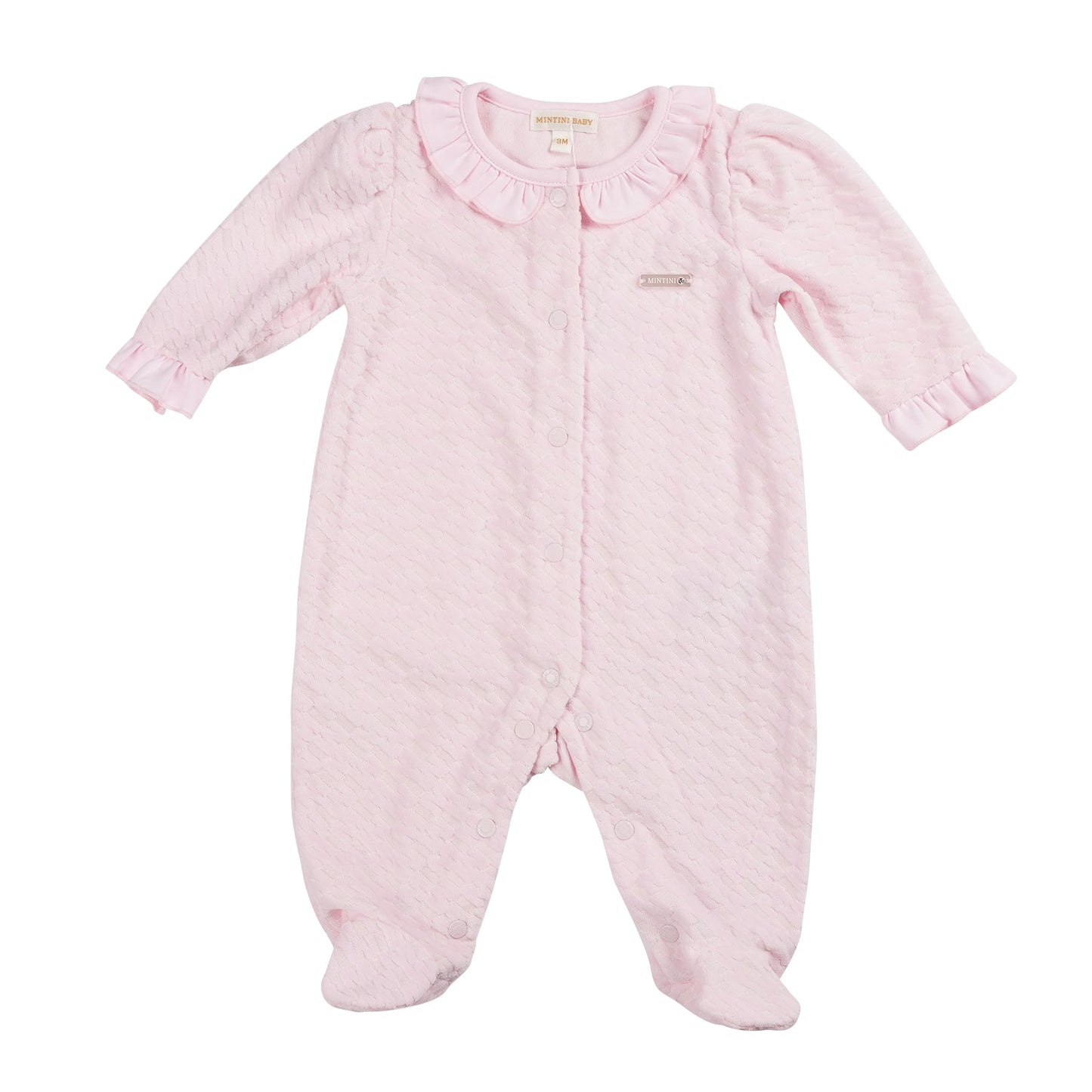 Pink Velour Babygrow