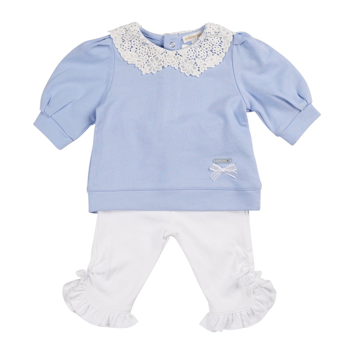 Blue Broderie Collar Tracksuit