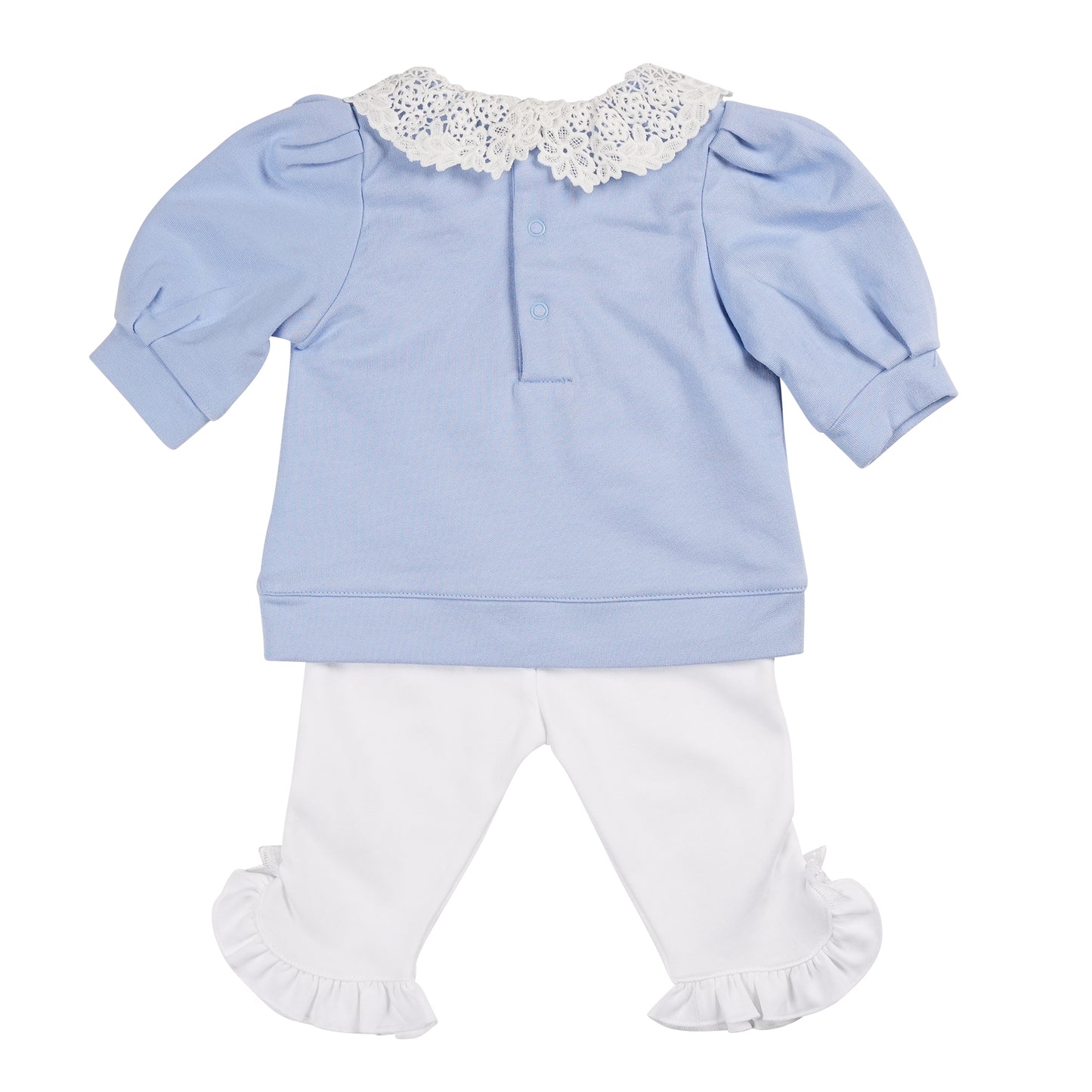 Blue Broderie Collar Tracksuit