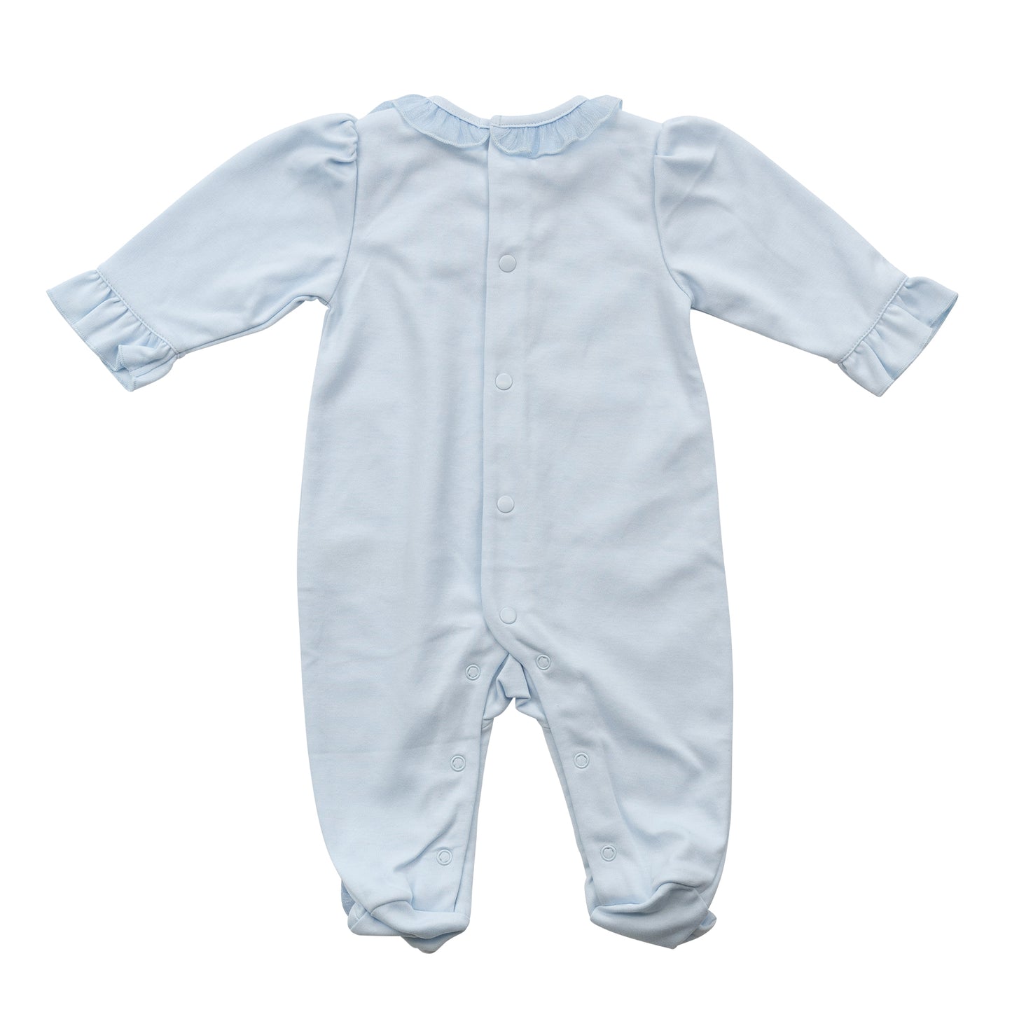 Blue Tuille Bow Babygrow