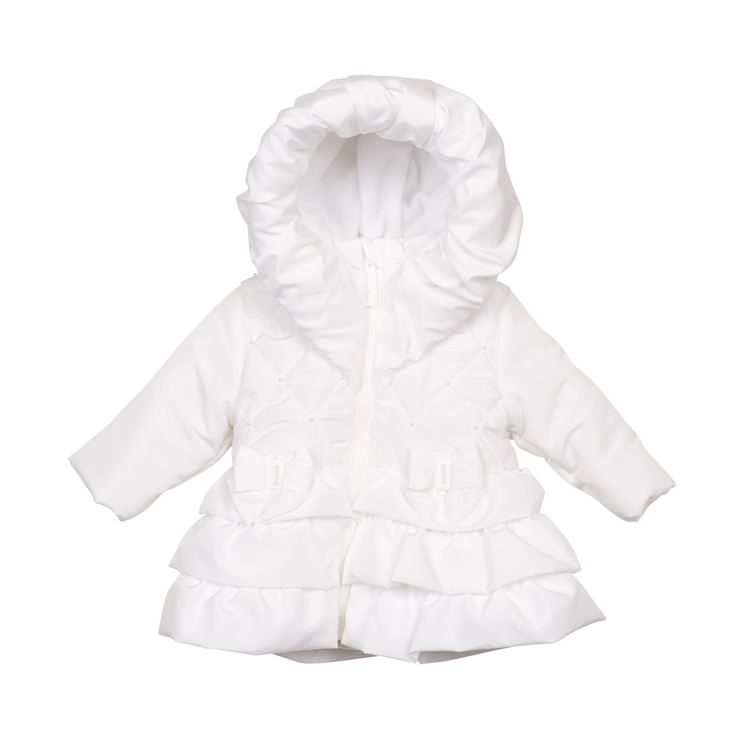 White Frilly Coat