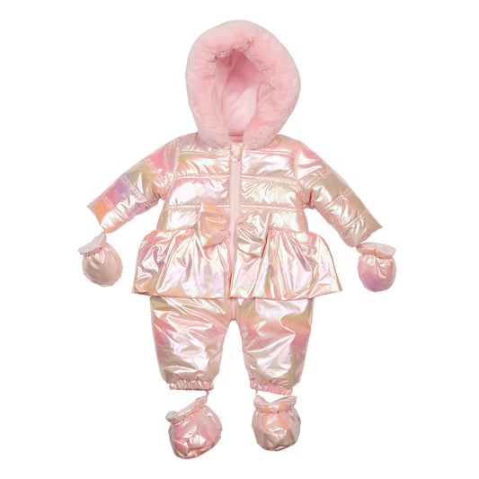 Pearly Pink Wadded Snowsuit