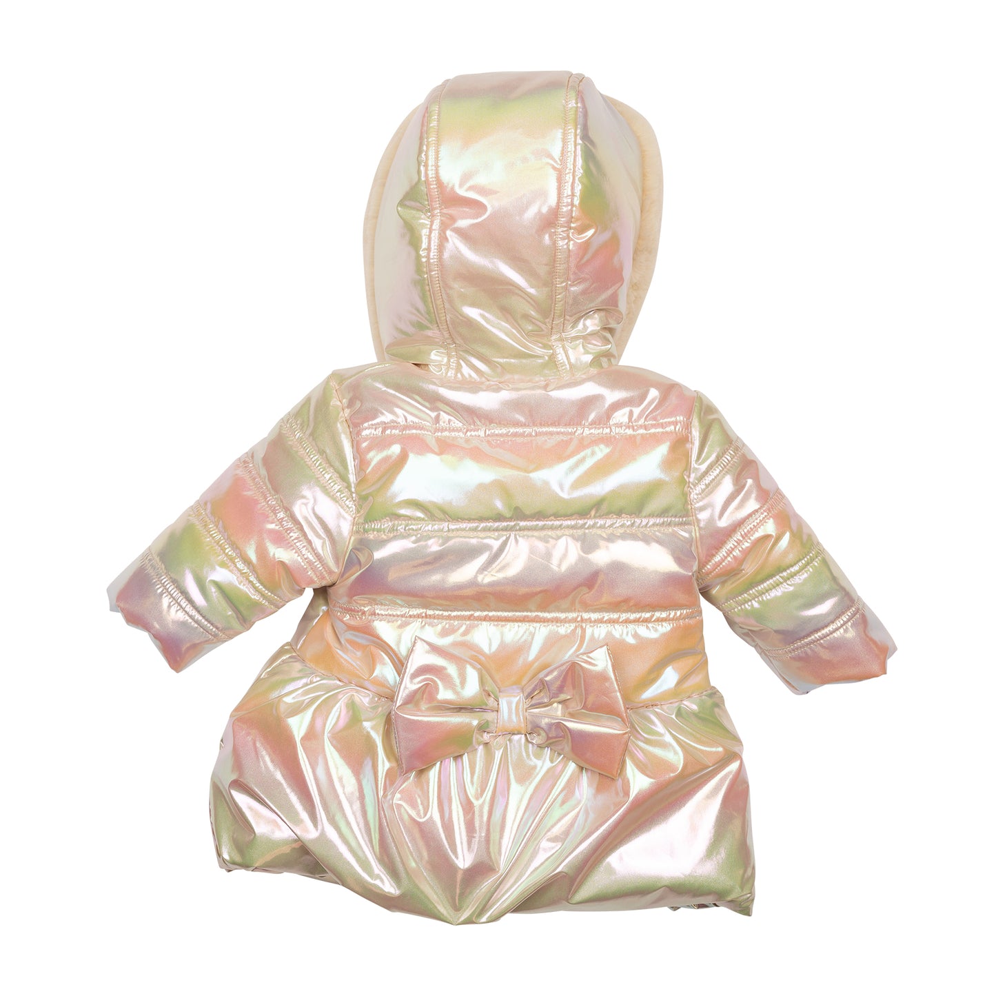 Gold Fur Hooded Coat
