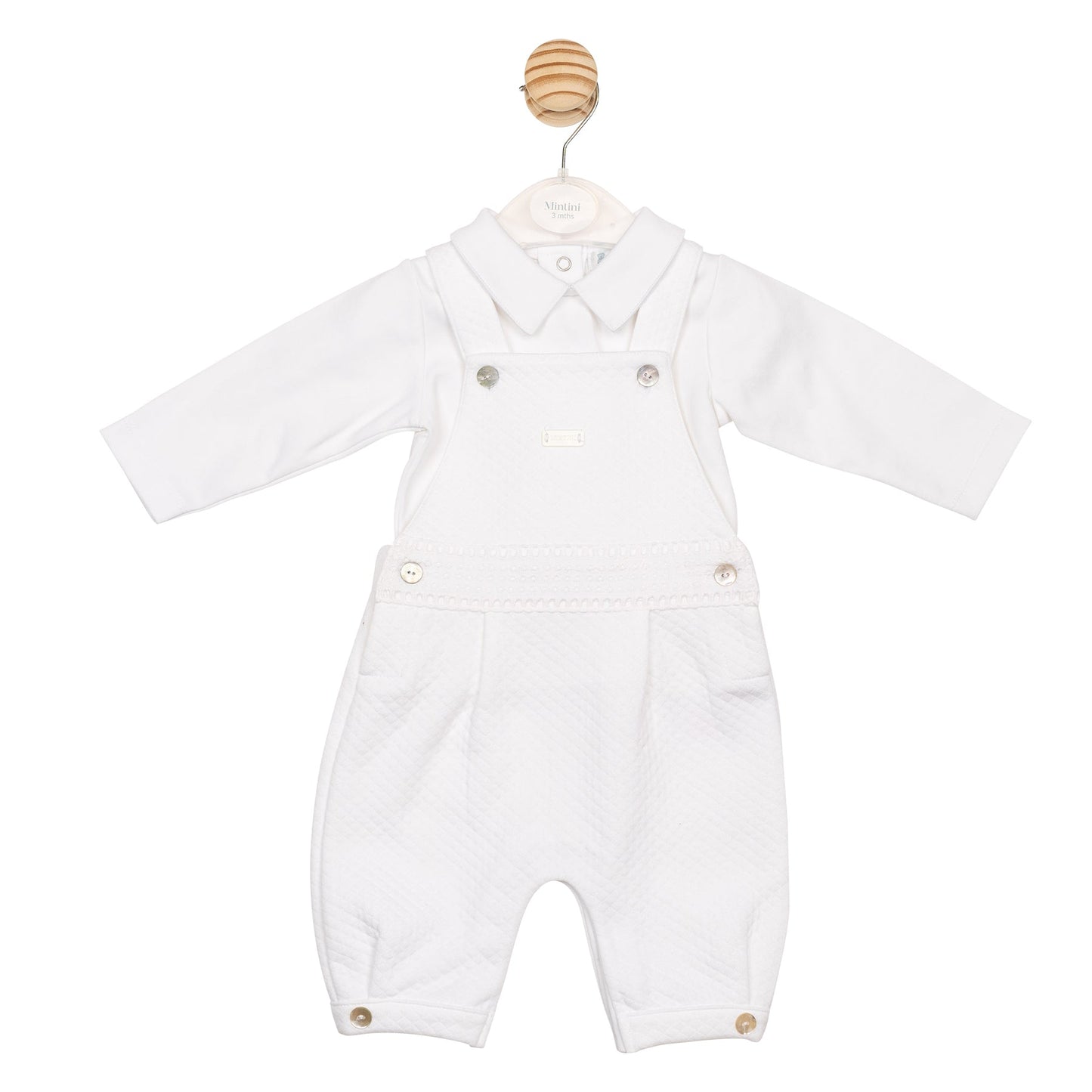 White Jacquard Top and Dungaree