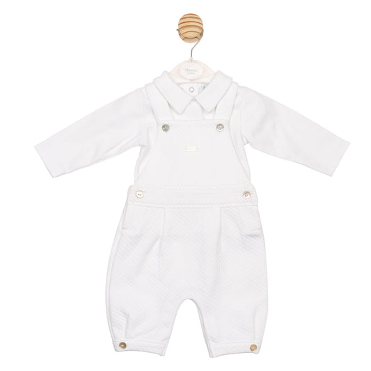 White Jacquard Top and Dungaree
