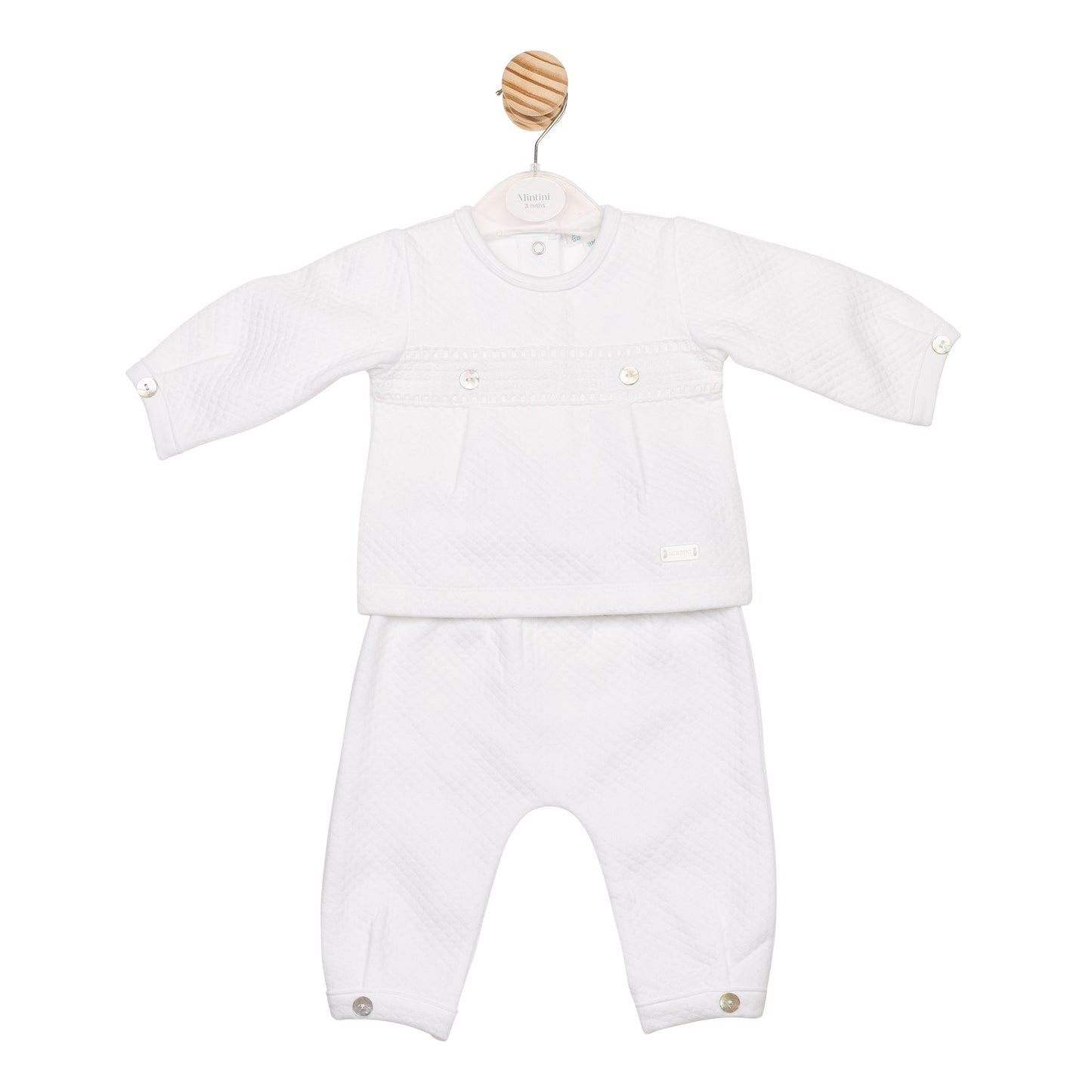 White Jacquard Top and Trouser