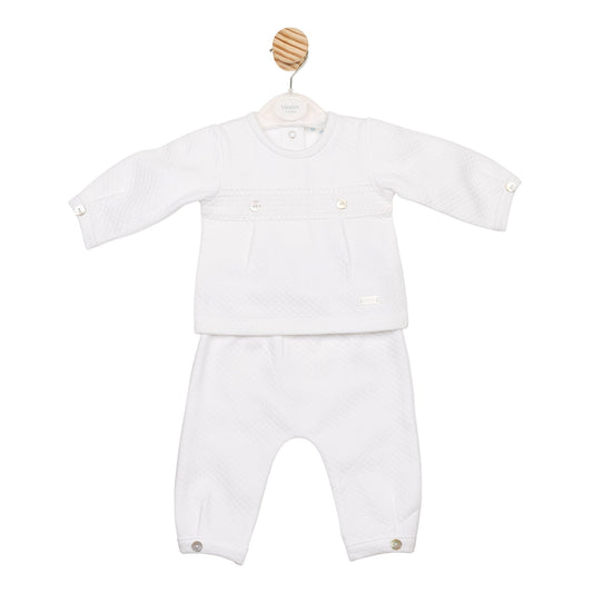White Jacquard Top and Trouser