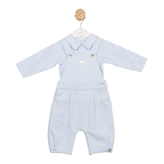 Blue Jacquard Top and Dungaree