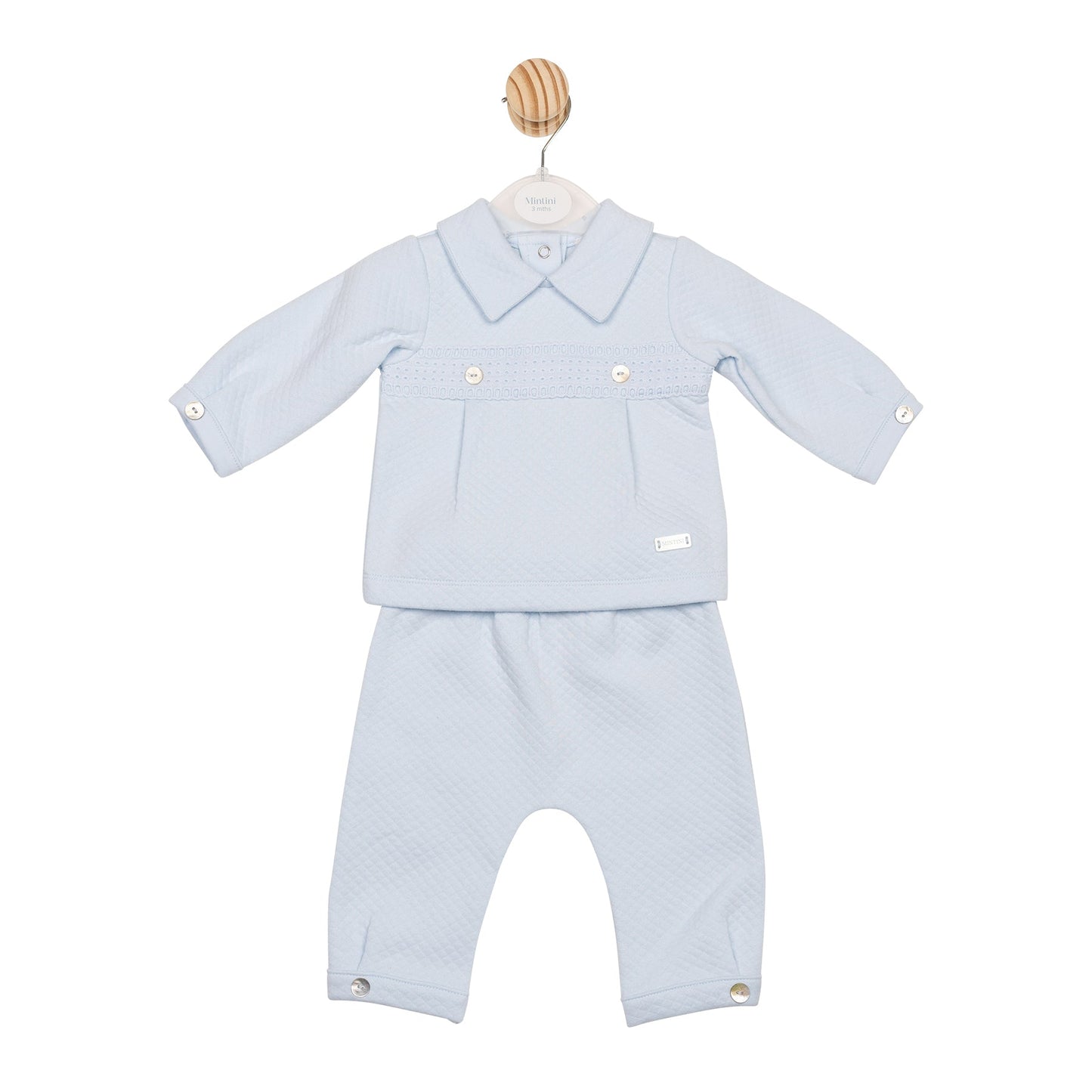 Blue Jacquard Top and Trouser