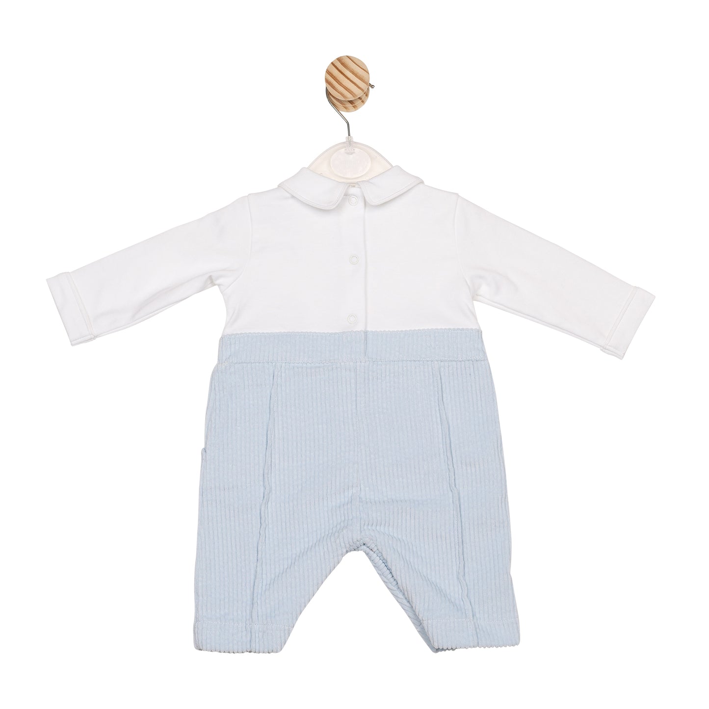 Blue and White Cord Romper