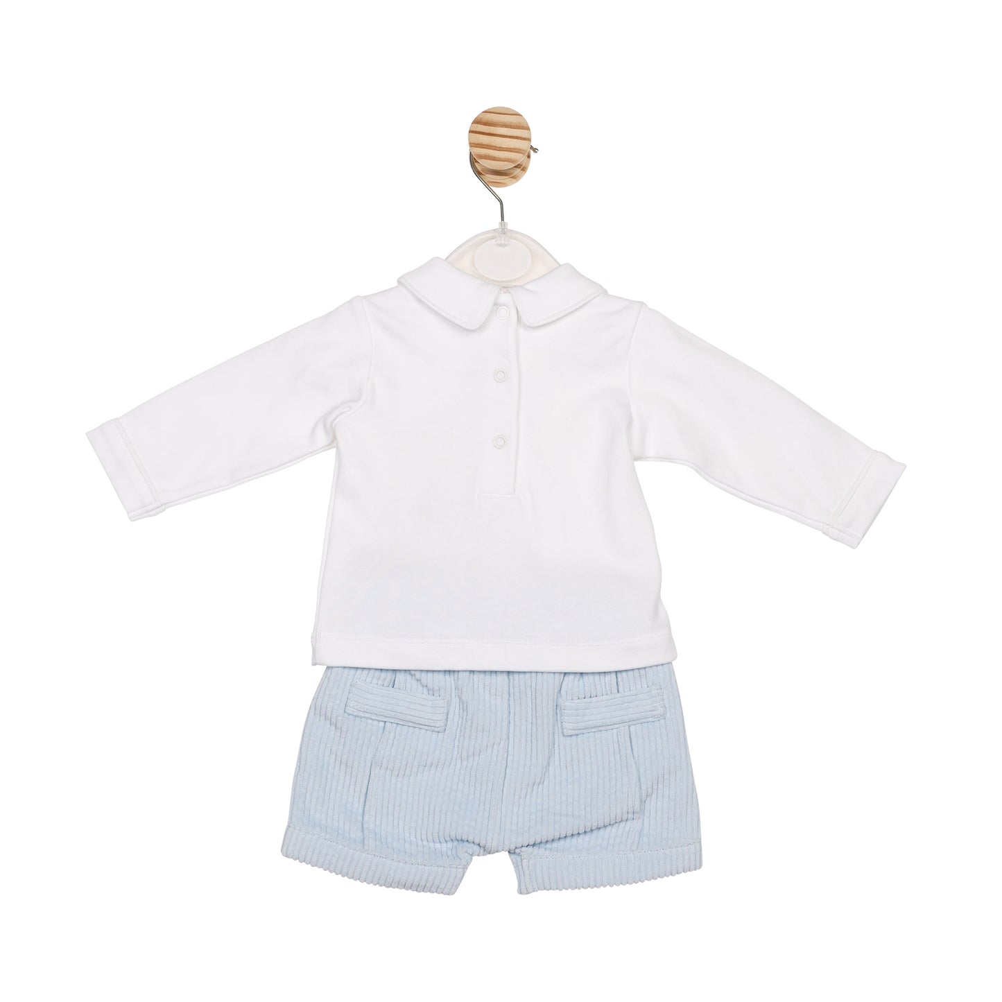 Blue and White Cord Shirt and Bloomer Short