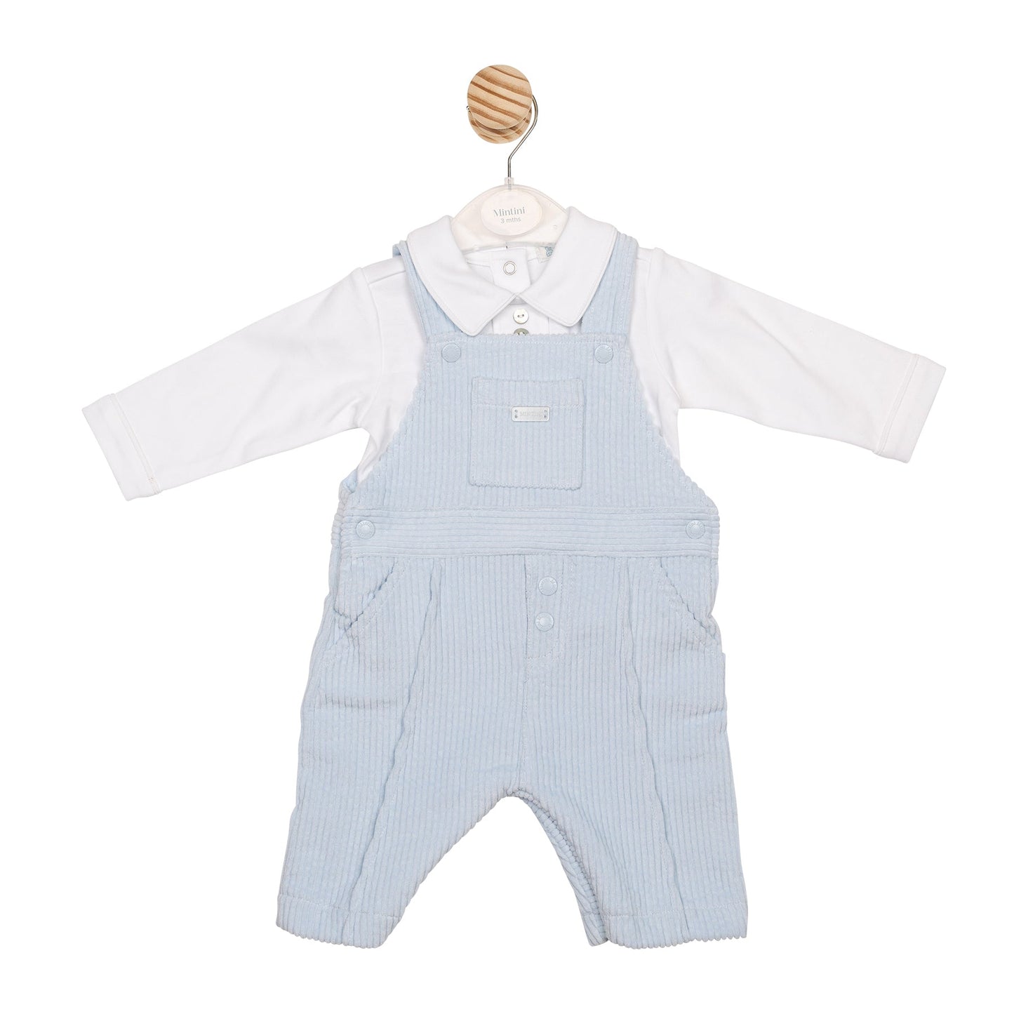 Blue and White Cord Top and Dungaree