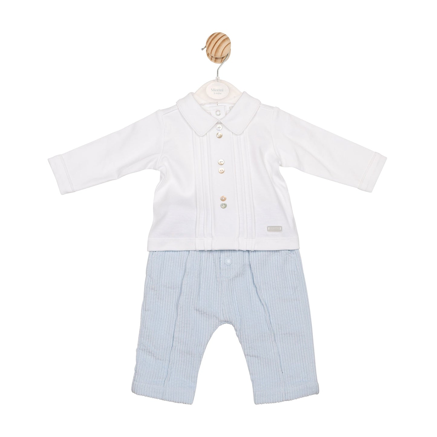 Blue and White Cord Top and Trouser