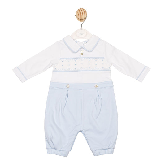 Blue Smocked Romper