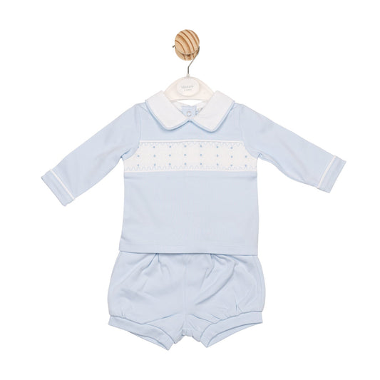 Blue Smoked Top and Bloomer Short