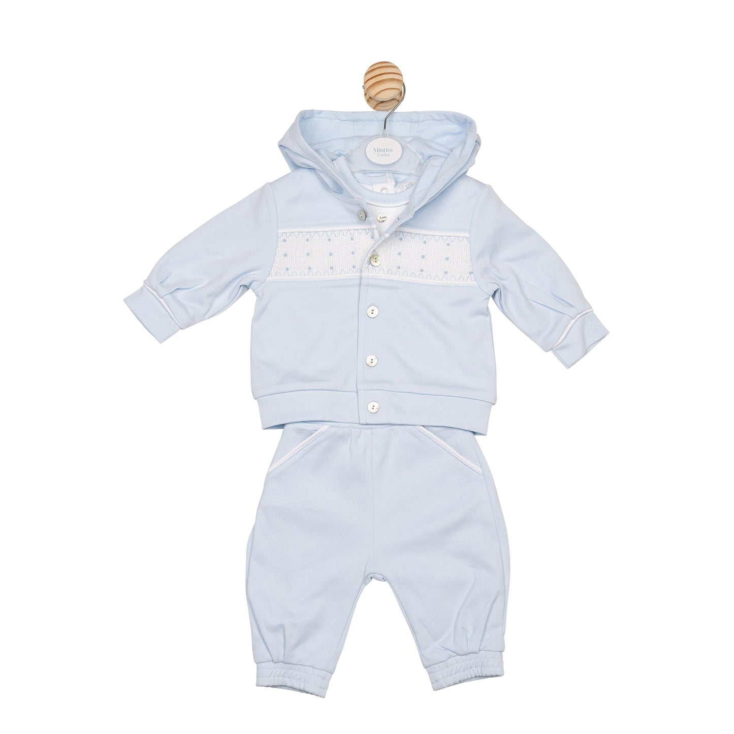 Blue Smocked 3 Piece Set