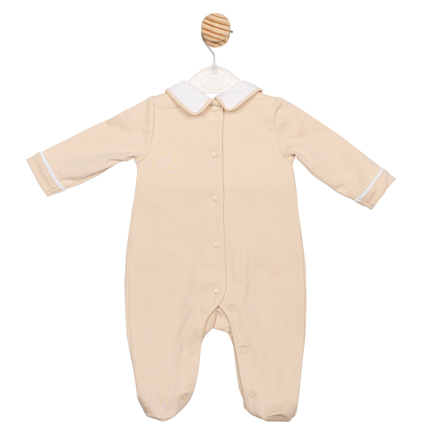 Beige Smocked Babygrow