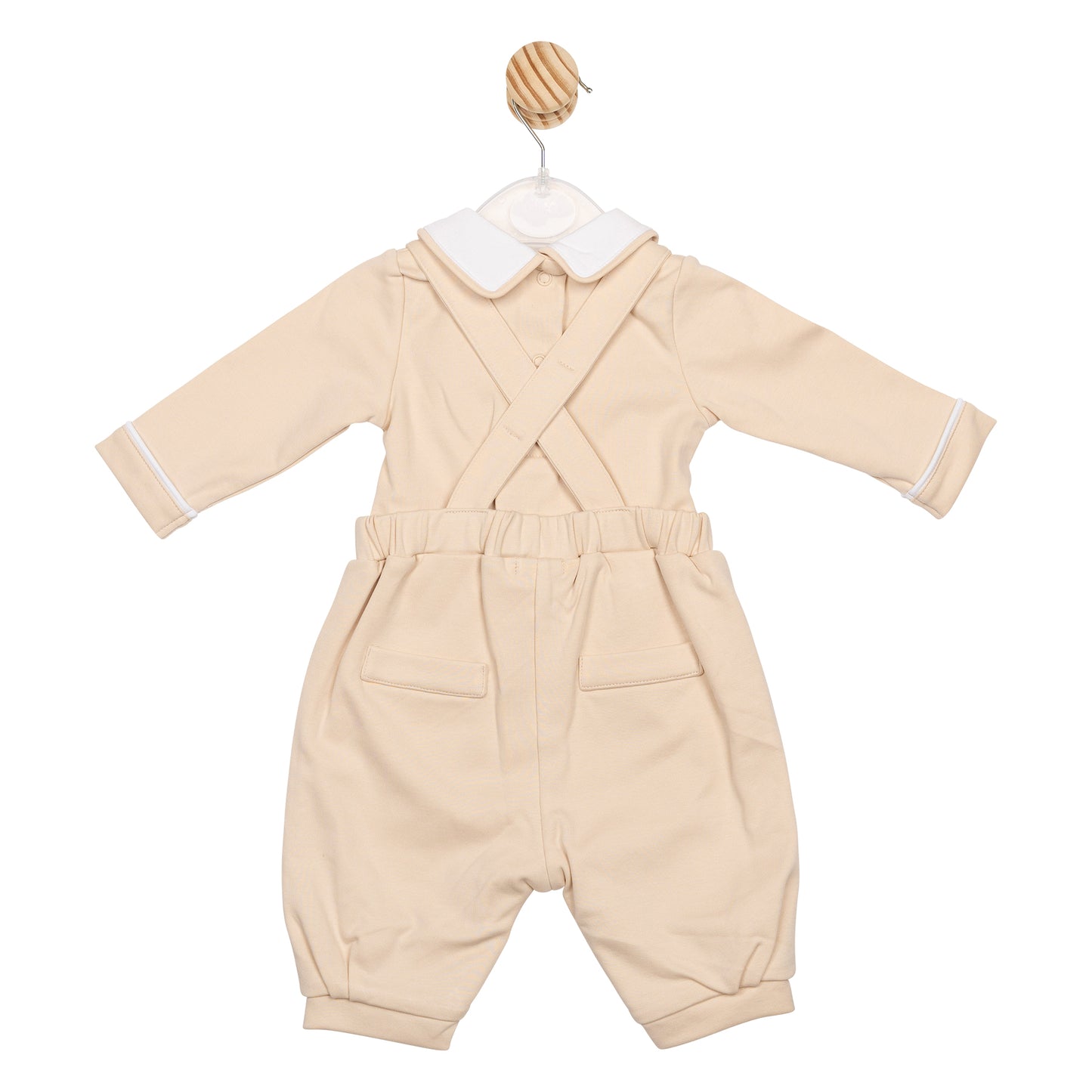 Beige Smocked Top and Dungaree