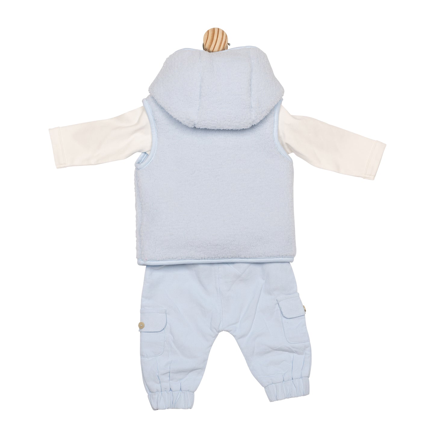 Blue Cord 3 Piece Trouser Set