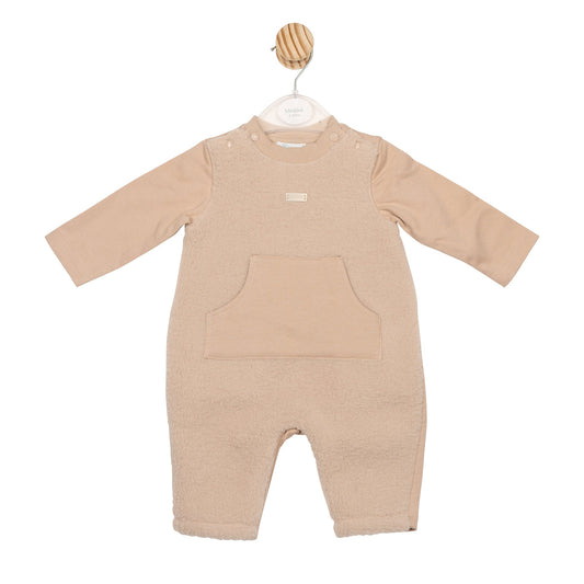 Beige Fleece Romper