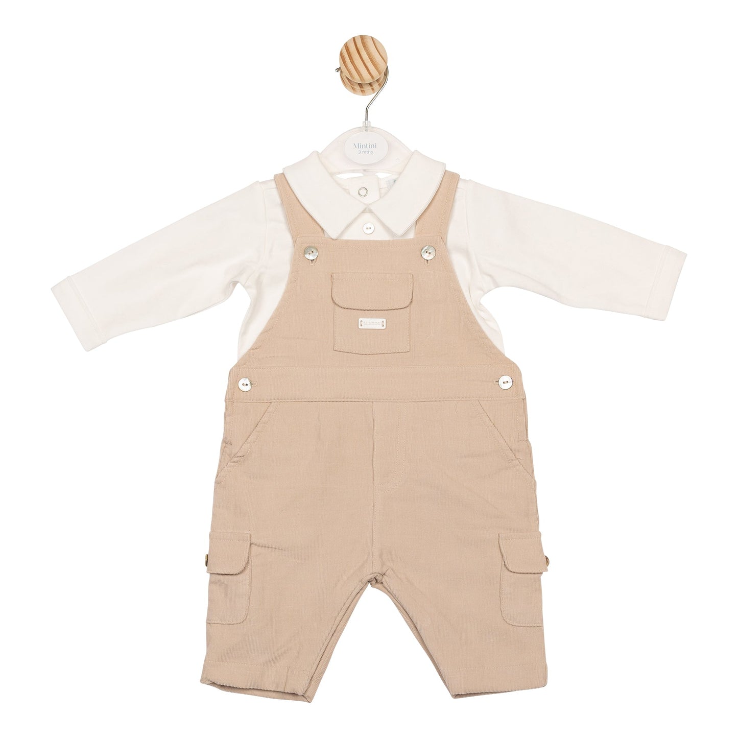Beige Cord Top and Dungaree