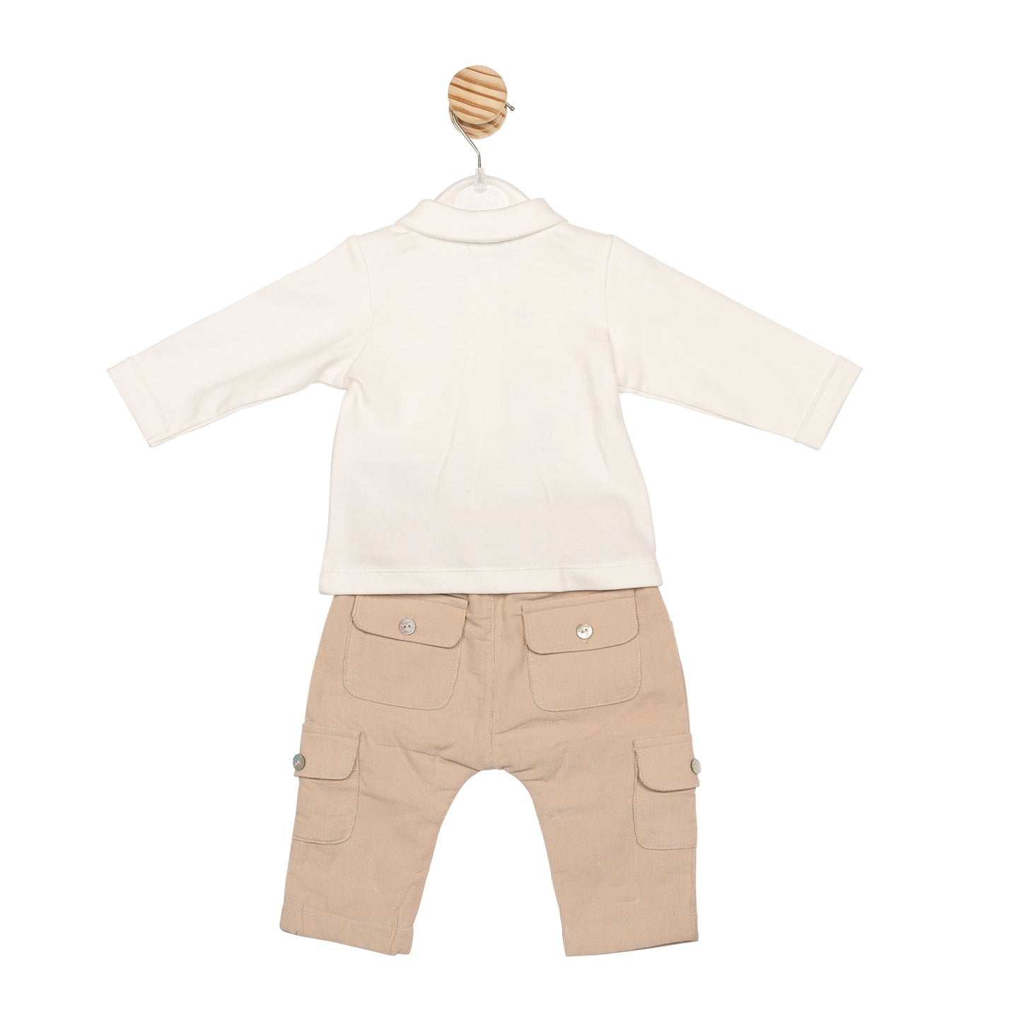 Ivory and Beige Cord Top and Trouser