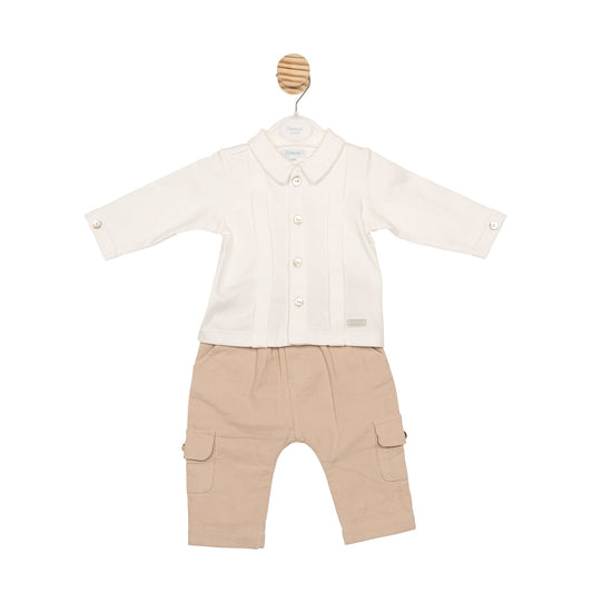 Ivory and Beige Cord Top and Trouser