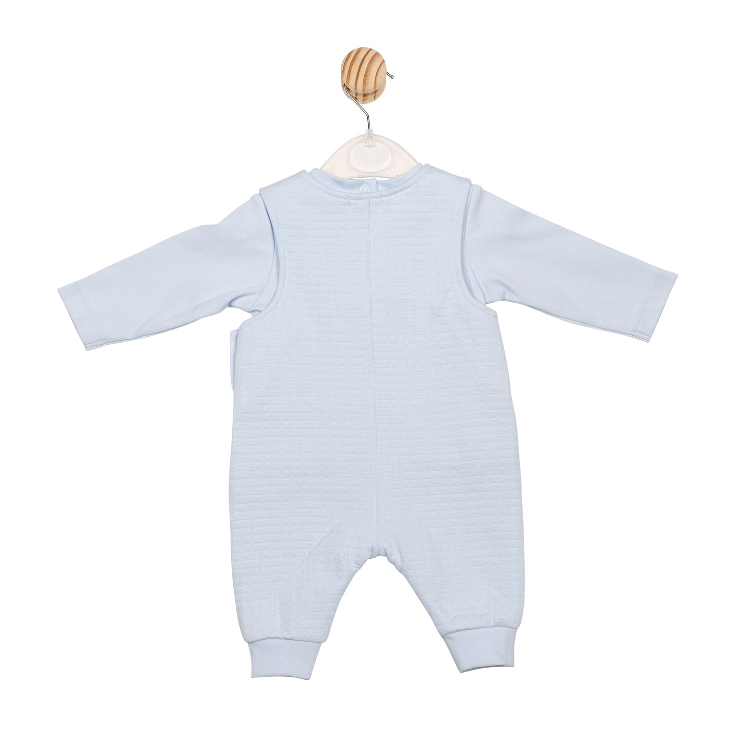 Blue Square Jacquard Top and Dungaree