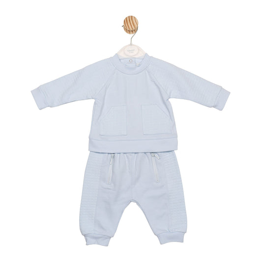 Blue Square Jacquard Tracksuit