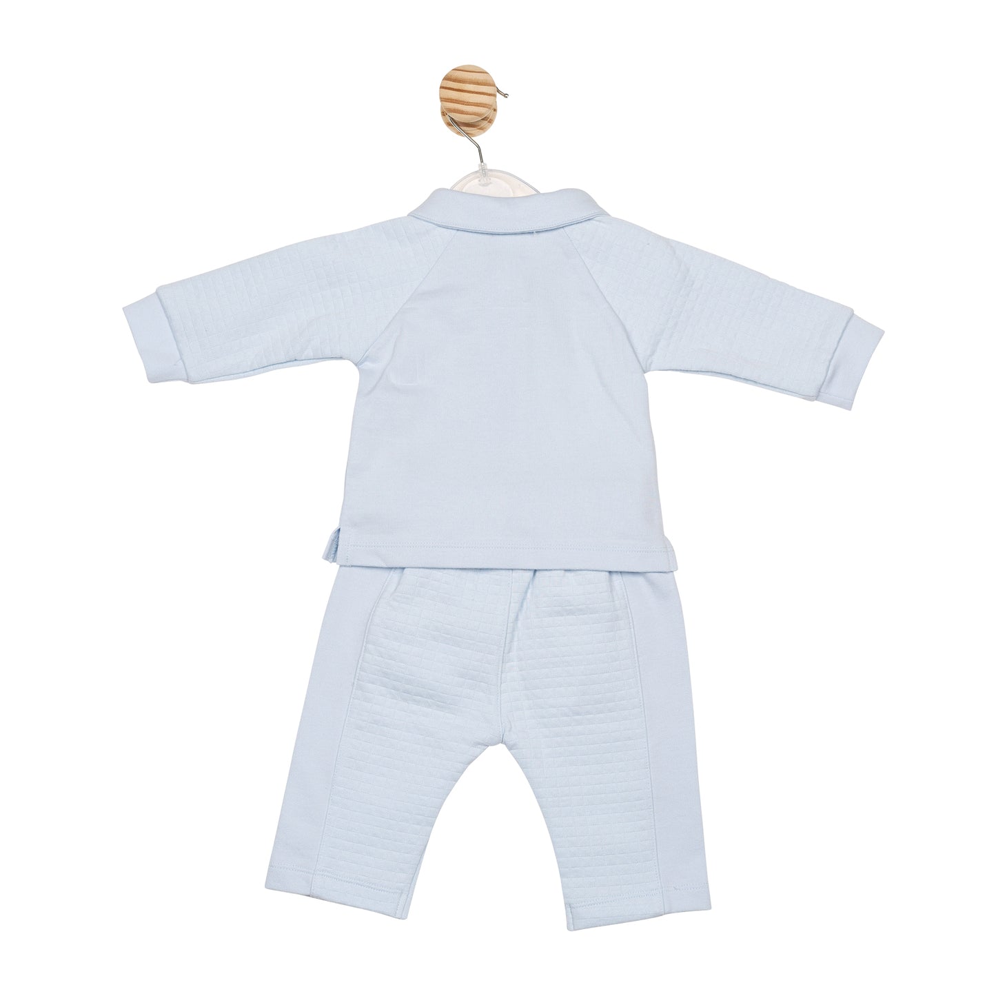 Blue Square Jacquard Top and Trouser