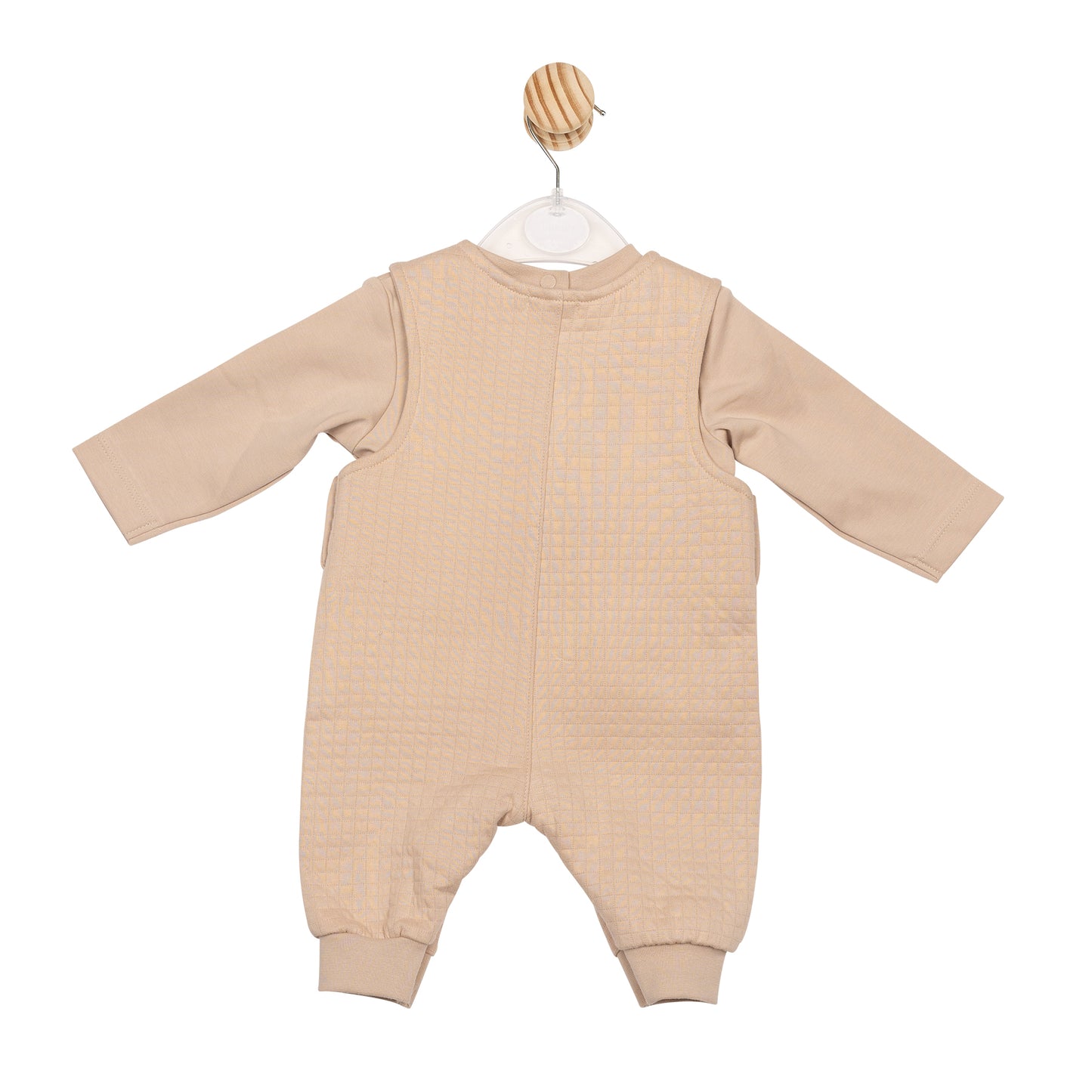 Beige Square Top and Dungaree