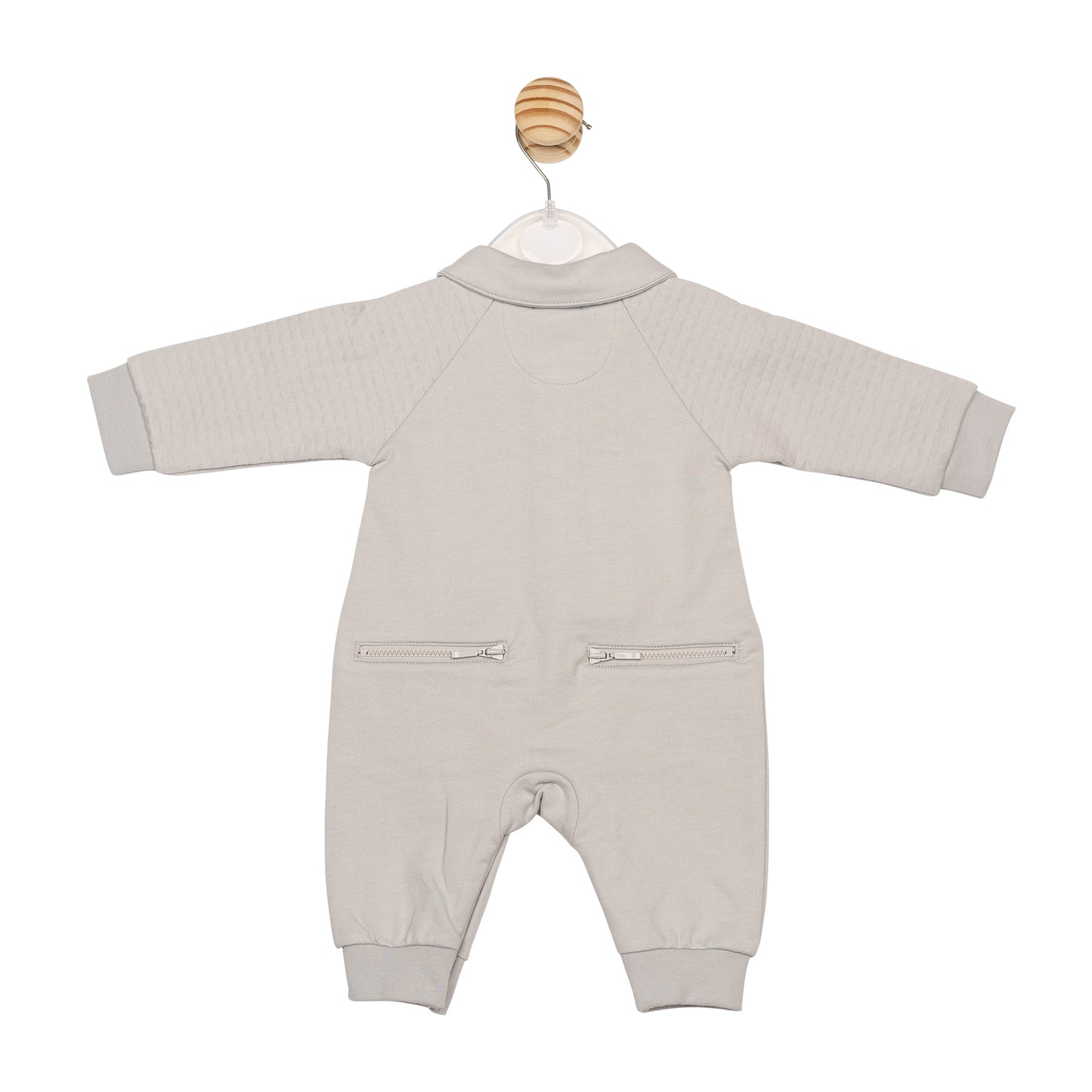 Grey Square Jacquard Romper