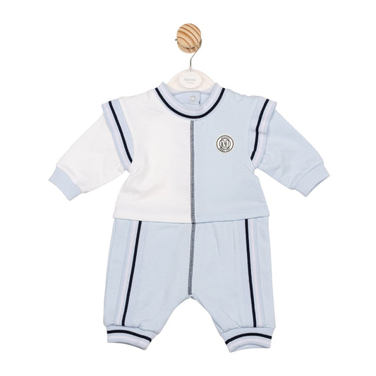 Navy Piping Colourblock Romper