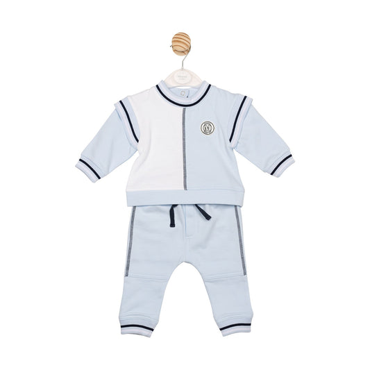 Navy Piping Colourblock Tracksuit