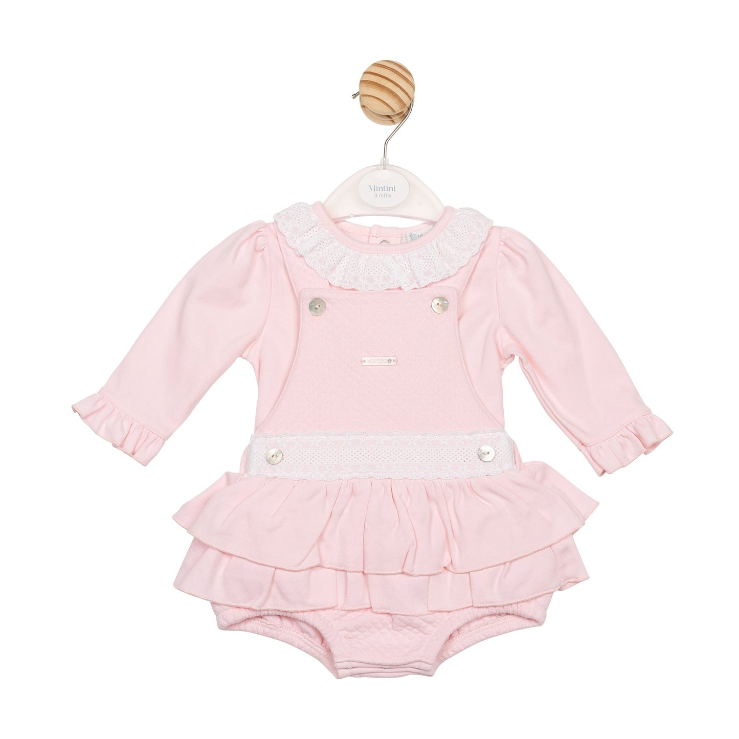 Pink Diamond Jacquard Top and Dungaree