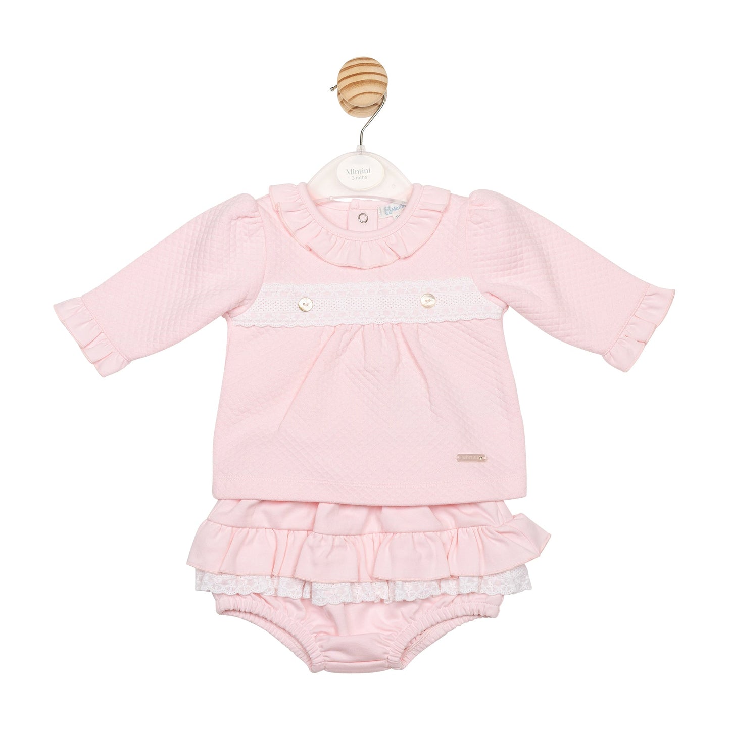 Pink Diamond Jacquard Dress and Jam Pant