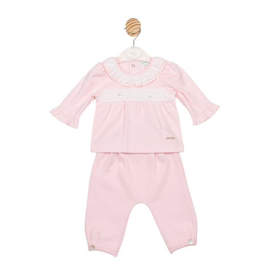 Pink Diamond Jacquard Top and Trouser
