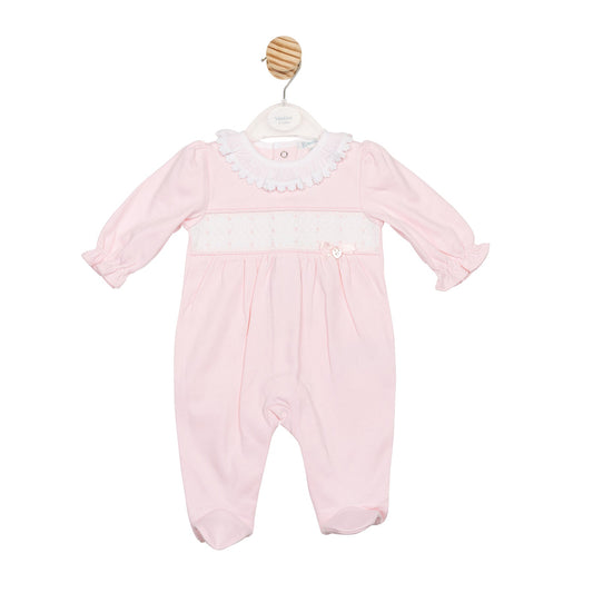 Pink Smocked Babygrow